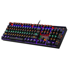 Redragon K551-RGB Mechanical Gaming Keyboard with Cherry MX Blue Switches Vara 104 Keys Numpad Tactile USB Wired Computer Keyboard Steel Construction for Windows PC Games (Black RGB LED Backlit)
